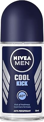 Déodorant nivea cool kick pour homme à tête sphérique roulante, 50 ml