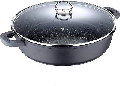 Bergener novum classic marmite avec couvercle, 36 x 7,8 cm, aluminium avec fond