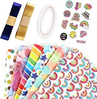 L'ensemble de papier d'emballage cadeau comprend 6 pièces de papier d'emballage cadeau