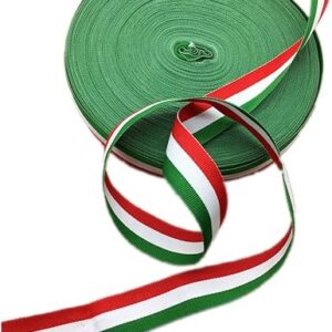 CEINTURE EN RUBAN GROS-GRAIN ROUGE BLANC VERT, DRAPEAU NATIONAL ITALIEN, DÉCORATION DE FÊTE