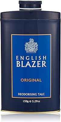 La poudre de talc déodorante originale pour hommes de english blazer, 150 g