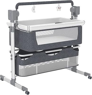 Lit bébé électrique portable pour nouveau-nés, lit bébé portable avec musique endormie, roue