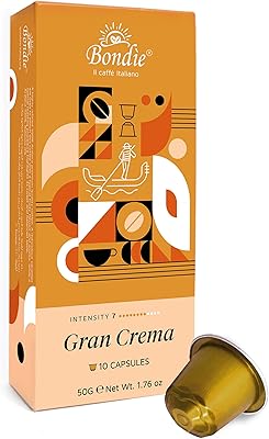 Capsules de café bondi espresso compatibles avec les machines nespresso, gran crema, mélange