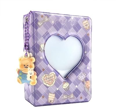 Mini album photo 3", album photo heart hollow, porte-carte photo kpop avec pendentif