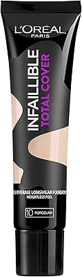 Fond de teint infaillible total cover de l'oréal paris - 35 mm, porcelaine