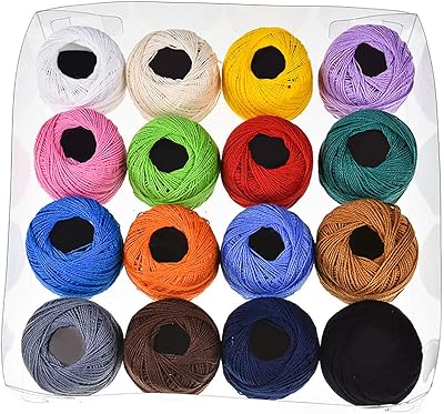 Ensemble de fils à crochet en coton, boules de fil de coton