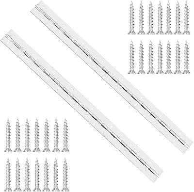 2 pièces 304 charnière de piano en acier inoxydable continue robuste
