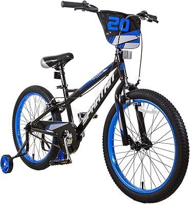 Vélo pour enfants spartan cyclone noir-bleu brillant vélo pour garçons de 20 pouces