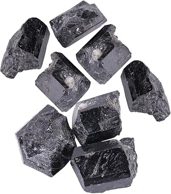 Pierre de tourmaline brute yougov, pierre de cristal de tourmaline noire naturelle, collier