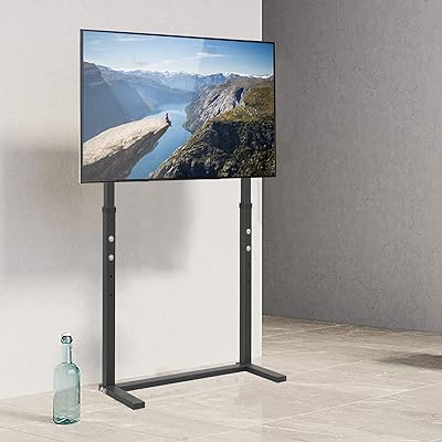 Meuble tv au sol wisfor pour meuble à écran plat led lcd