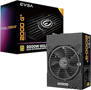 Alimentation evga 2000 g+ 80+ gold w entièrement modulaire et garantie de 10