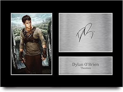 Hwc trading gift a4 dylan o'brien maze runner photo signée autographe imprimée