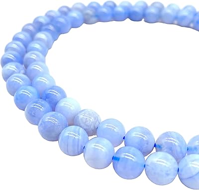 Perles de dentelle d'agate bleue africaine (grade aaa), pierre d'énergie en cristal