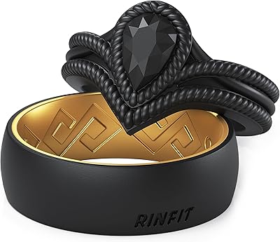 Bagues en silicone assorties pour couples ensembles d'alliances elle et lui de bagues