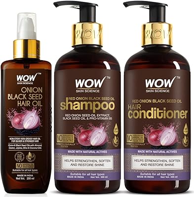 Wow skin science black onion extra care set - shampooing, après-shampooing, huile capillaire - 800 ml. Électroménager, mode, beauté... Diaytar a tout en stock