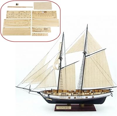 Kit de modèle de voilier de loisir en bois à l'échelle 1/130 à