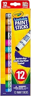 Bâtons de peinture lavables crayola 12 pièces