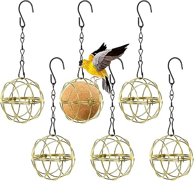 Mangeoire à oiseaux soot mangeoires suspendues d'extérieur avec crochets boules en métal