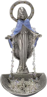 Support de chapelet de la cathédrale d'art notre-dame de grâce avec voile bleu