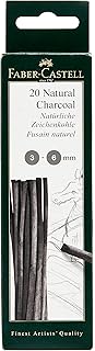 Bâtons de charbon de bois naturel faber castell pete 3-6 mm