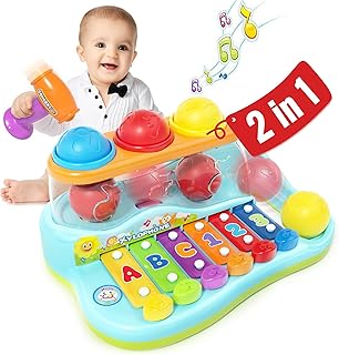 Hola hammering ping toys pour 1 an, siège de balle et jeu