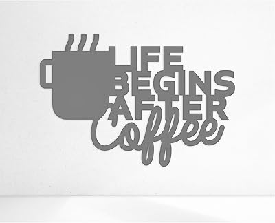 Décoration murale en bois 3d | décoration murale avec citation | autocollants muraux inspirants | panneaux de lettres en bois | décoration murale de ferme | décoration murale de cuisine moderne (café : gris froid). Diaytar Sénégal : Diversité produits, unité de prix bas