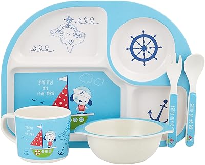 Assiettes en fibre de bambou zad home vaisselle saine pour enfants
