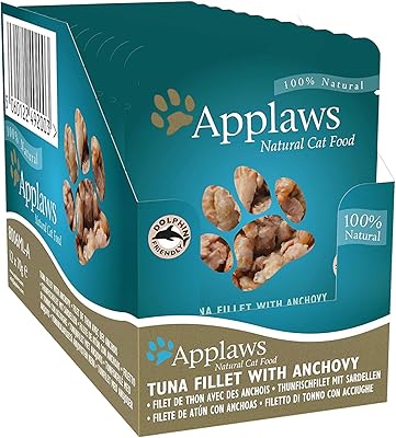 Nourriture humide naturelle pour chats applaws au thon et aux anchois