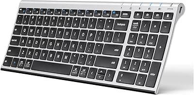 Clavier bluetooth i clever bk10, clavier multi-appareils rechargeable bluetooth 5.1 avec pavé numérique