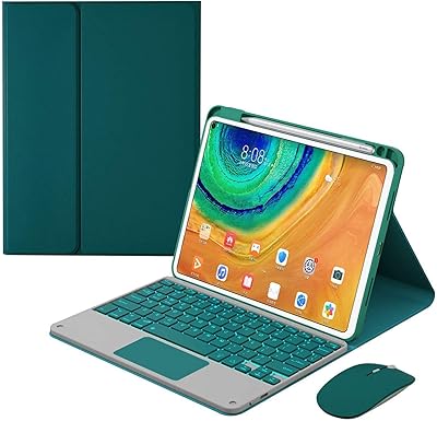 Étui pour clavier pour huawei matepad 10.4 avec pavé tactile, clavier rétroéclairé amovible