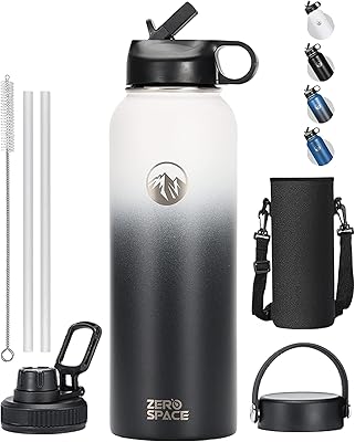 Bouteille d'eau isotherme à double paroi en acier inoxydable 18 8 zero
