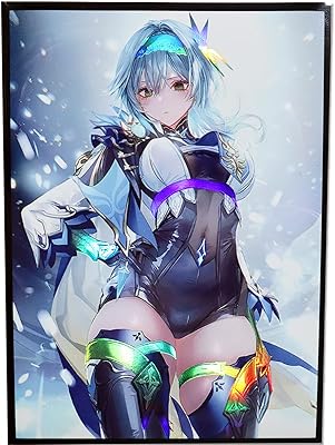 60pcs (genshin yula) cartes holographiques de taille standard pour étuis à cartes d'impression