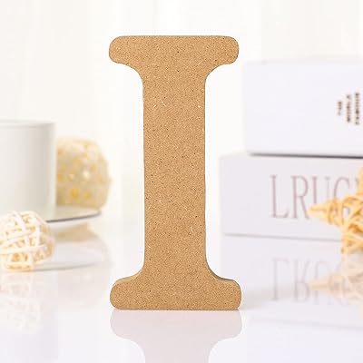 Lettres de l'alphabet en bois de 4 pouces pour l'artisanat, décoration de table