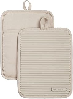 Ensemble de maniques en silicone souple nervuré imperméable kitchenaid, milkshake, lot de 2
