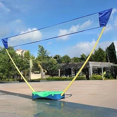 Filet de volley-ball pliable portable baby club avec 2 raquettes de badminton