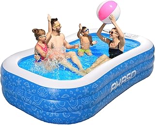 Piscine gonflable akaso, 94" x 56" x 22", piscine familiale pour enfants, adultes