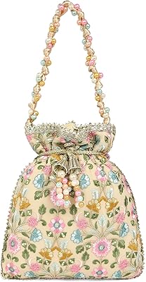 Un sac potli en or pour femme, fait à la main en or