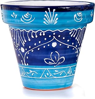 Pot de fleur en céramique peint à la main pour jardin extérieur