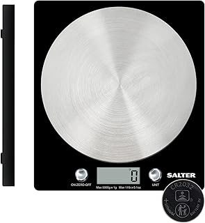 Balance de cuisine numérique salter, vue à la télévision, design fin et élégant
