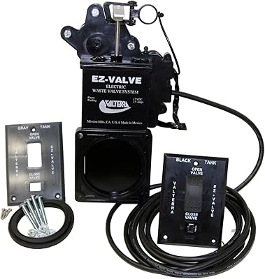 Système de déchets électriques valterra e1003vp ez valve 3 pouces, noir