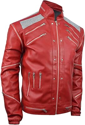 Veste diesler beat it de mj - couleur rouge - simili cuir