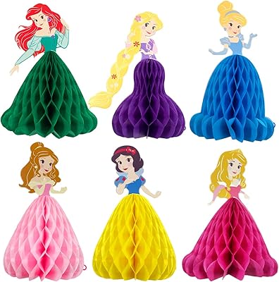 6 pièces décorations de table princesse en nid d'abeille adaptées aux fournitures de fête d'anniversaire sur le thème de la princesse. Diaytar Sénégal : Innovation digitale et prix attractifs