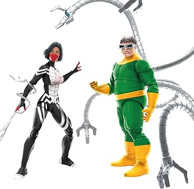 Collection de figurines marvel legends series spider-man 60e anniversaire marvel silk et doctor