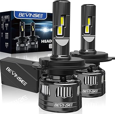 Ampoule de phare led pevensie v45 h4 9003, faisceau haut/bas, 120 w 22