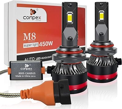 Kit de conversion d'ampoule de phare led 9005 hb3, 12 000 lumens, super