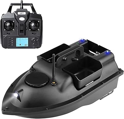 Bateau-appât de pêche 12 000 mah avec 3 conteneurs d'appâts sans fil