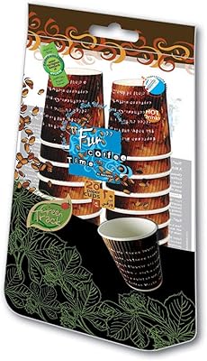 Gobelet en papier isolé à volants amusant, 4 oz - paquet de 20