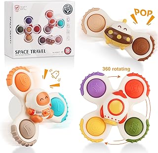 Jouets rotatifs à ventouse joyfia, jouets sensoriels pour les tout-petits de 1 à