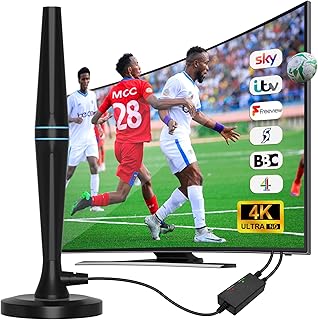 Antenne de télévision numérique intérieure hd amplifiée - longue portée de plus