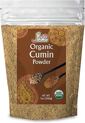 Poudre de cumin moulu biologique jiva organics 7 onces - 100 % pure